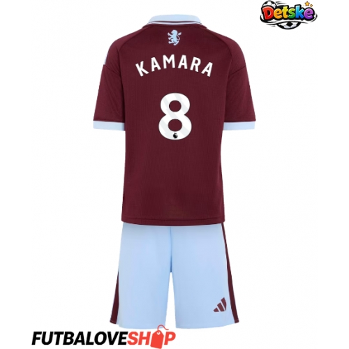 Dres Aston Villa Boubacar Kamara #8 Domáci pre deti 2026-27 Krátky Rukáv (+ trenírky)